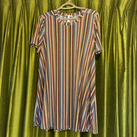 BCBGeneration striped babydoll t-shirt dress - Picture 1 of 8
